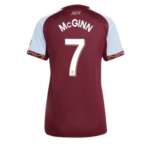 Stroje piłkarskie Aston Villa John McGinn #7 Koszulka Podstawowej dla damskie 2025-26 Krótki Rękaw
